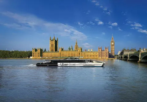 River bus on a Thames Clipper Boat